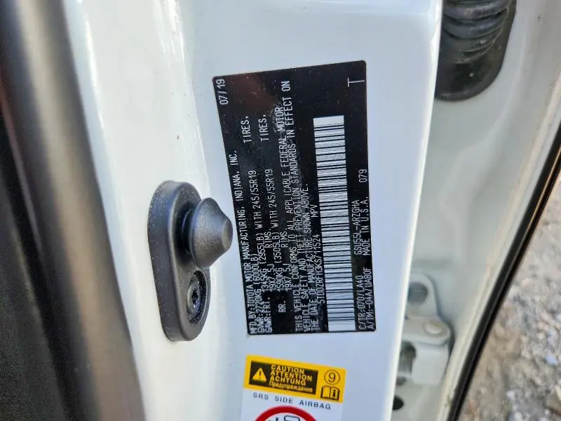 2019 TOYOTA HIGHLANDER LIMITED PLATINUM  