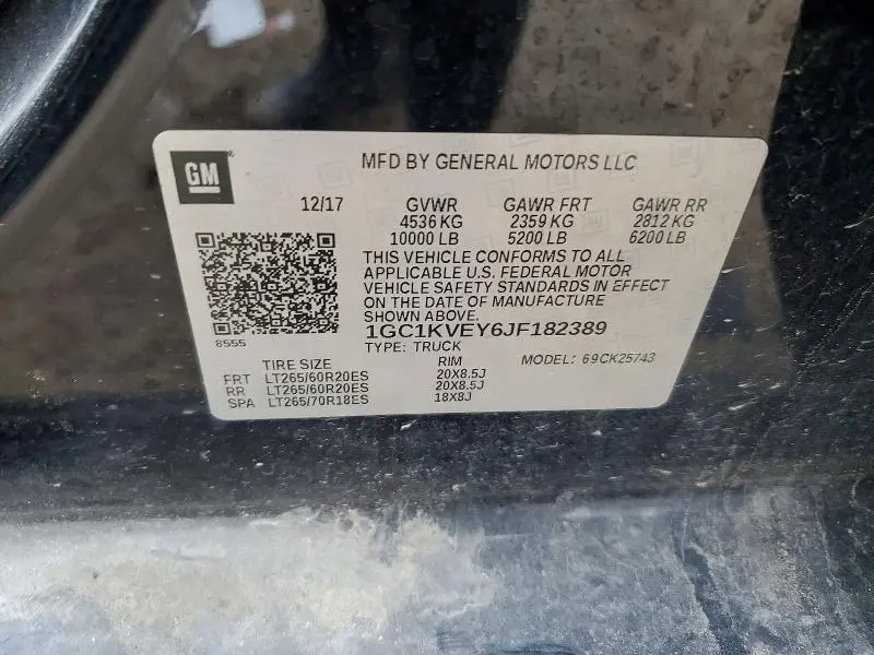 2018 CHEVROLET SILVERADO K2500 HEAVY DUTY LT  