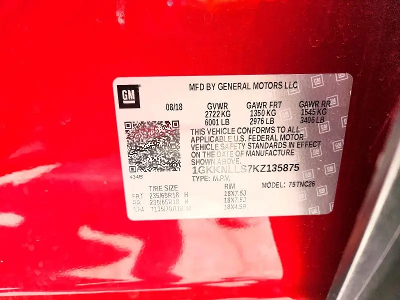 2019 GMC ACADIA SLE  