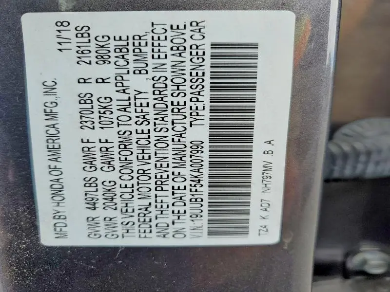 2019 ACUR TLX TECHNO   