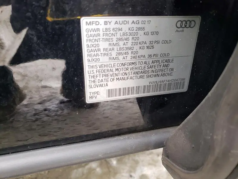 2017 AUDI Q7 PREMIUM PLUS  