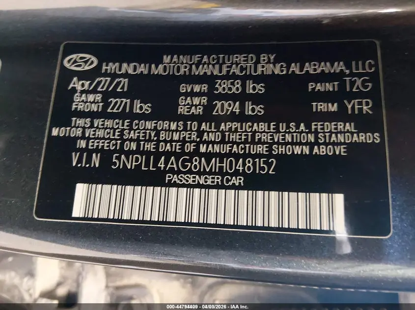 2021 HYUNDAI ELANTRA SE