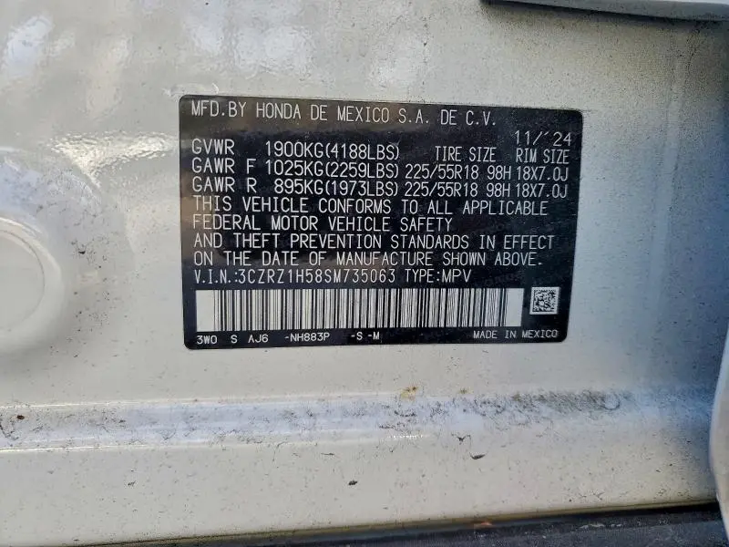 2025 HONDA HR-V SPORT  