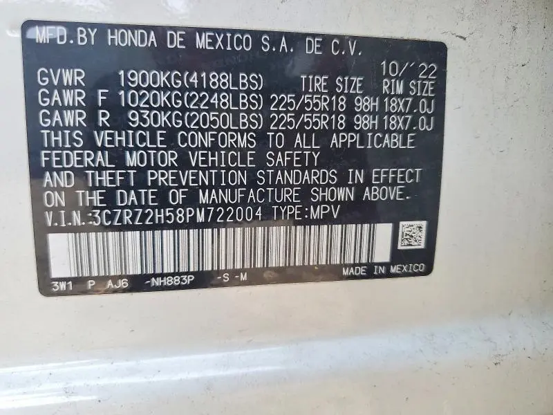 2023 HONDA HR-V SPORT  
