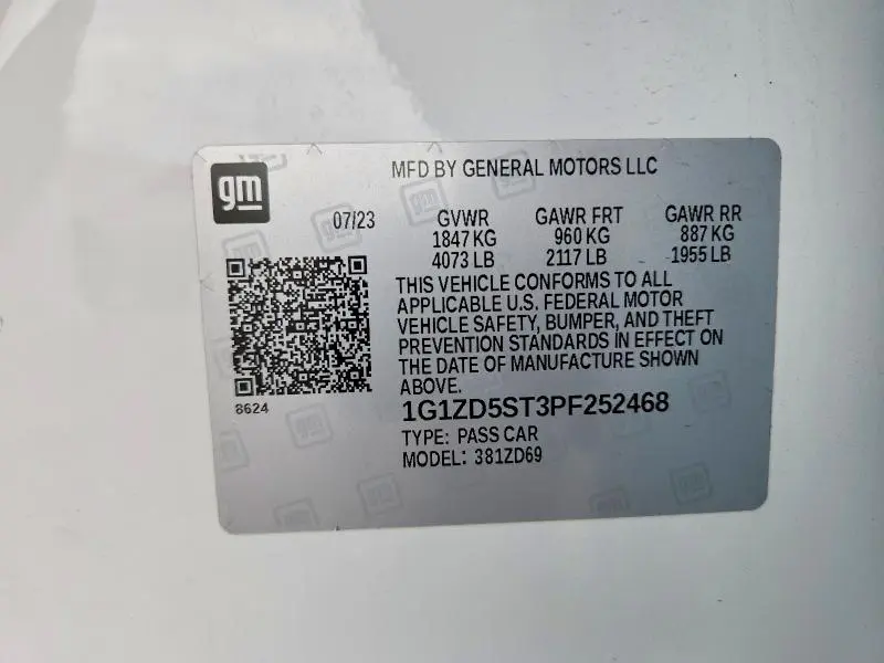 2023 CHEVROLET MALIBU LT  