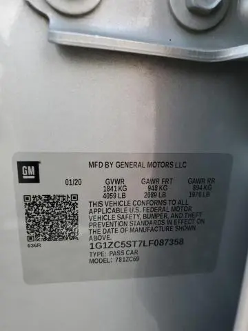 2020 CHEVROLET MALIBU LS  