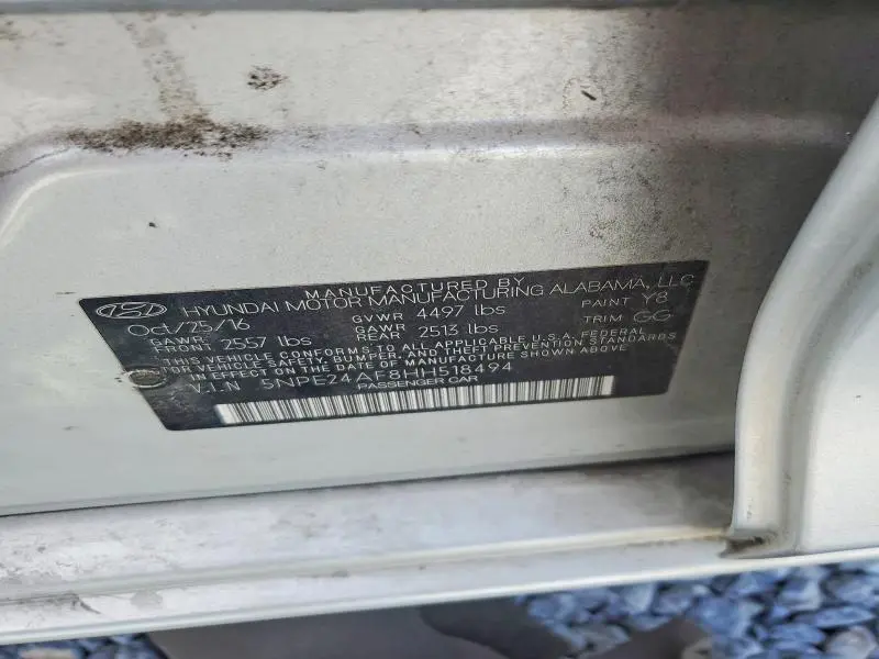 2017 HYUNDAI SONATA BASE  