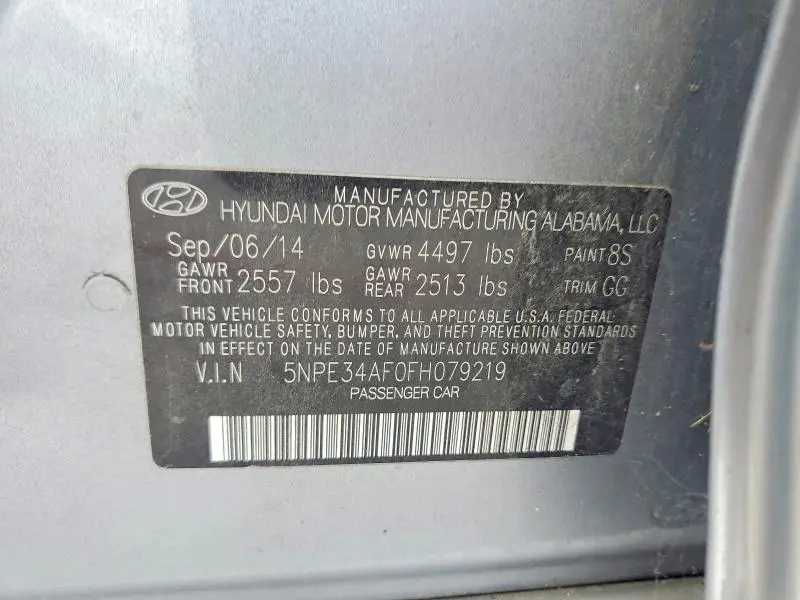 2015 HYUNDAI SONATA SPORT  