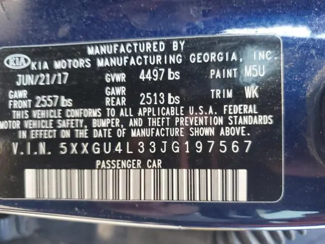 2018 KIA OPTIMA EX  