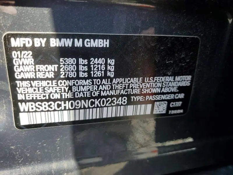 2022 BMW M5   