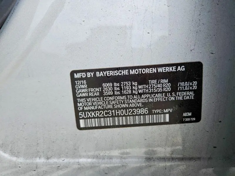 2017 BMW X5 SDRIVE35I  