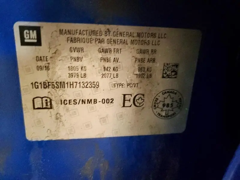 2017 CHEVROLET CRUZE PREMIER  