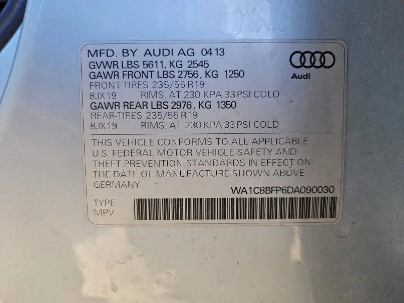 2013 AUDI Q5 PREMIUM HYBRID  