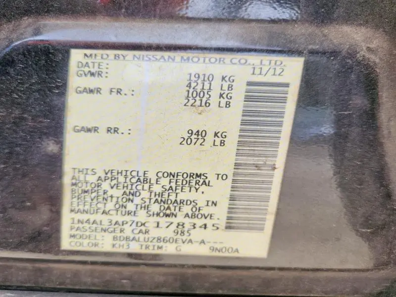 2013 NISSAN ALTIMA 2.5  