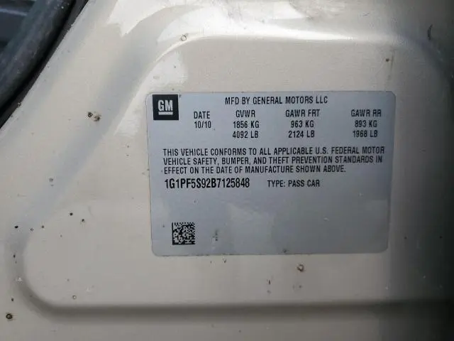 2011 CHEVROLET CRUZE LT  