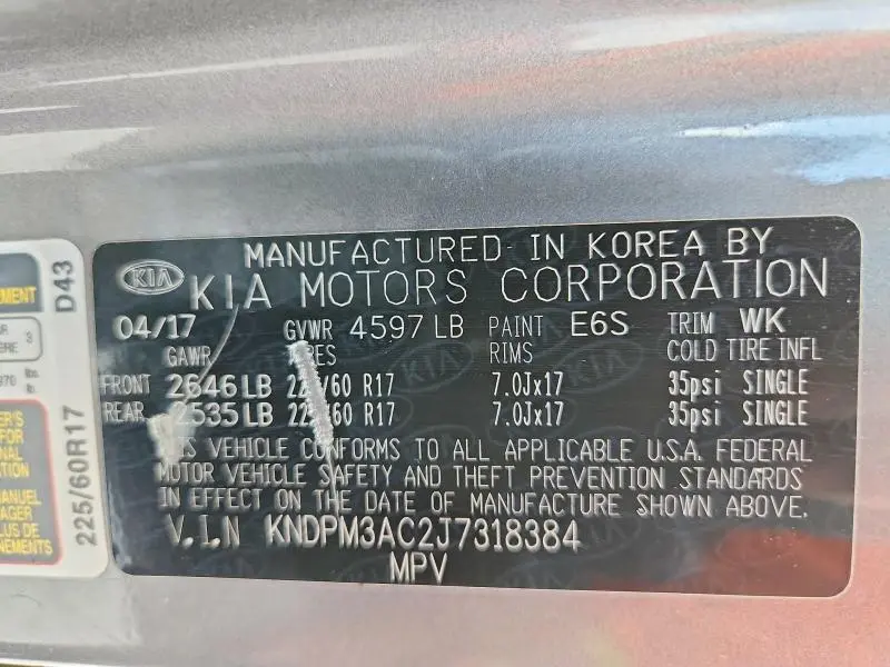 2018 KIA SPORTAGE LX  