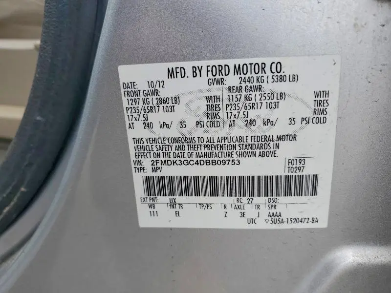 2013 FORD EDGE SE  