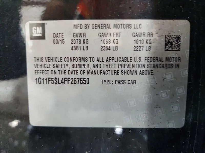2015 CHEVROLET MALIBU LTZ  