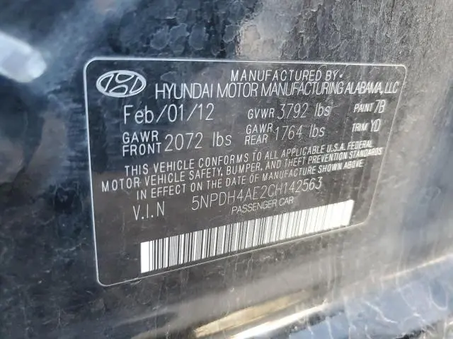 2012 HYUNDAI ELANTRA GLS  