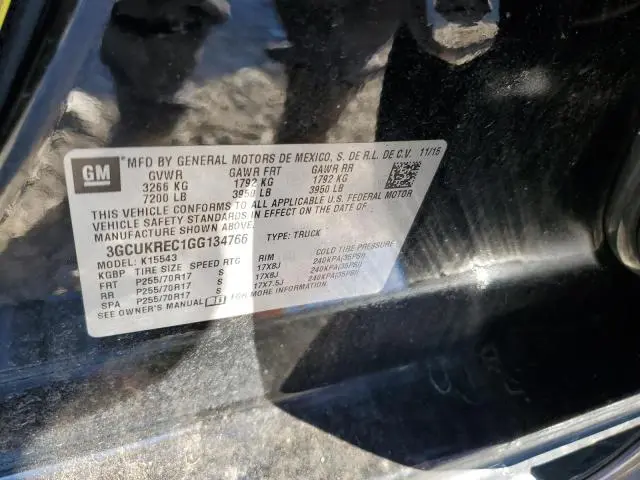 2016 CHEVROLET SILVERADO K1500 LT  