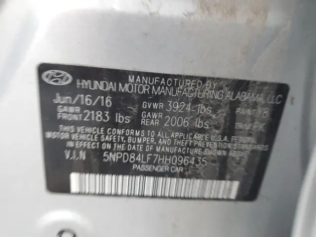 2017 HYUNDAI ELANTRA SE  