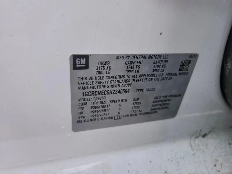2017 CHEVROLET SILVERADO C1500  