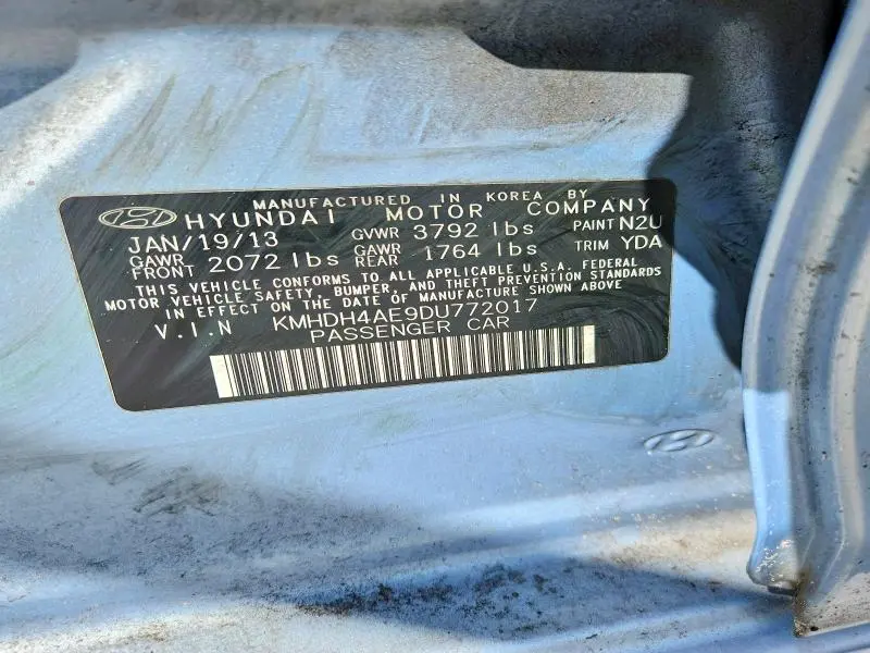 2013 HYUNDAI ELANTRA GLS  