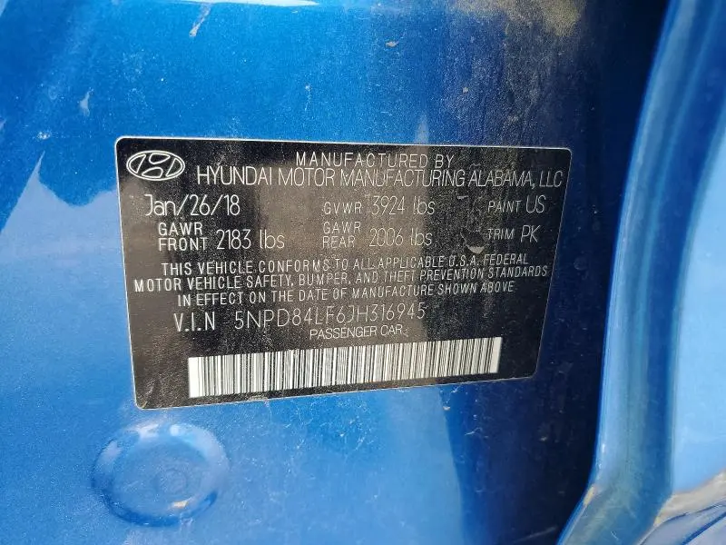 2018 HYUNDAI ELANTRA SEL  