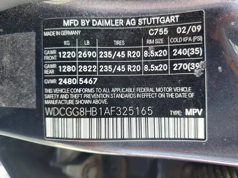 2010 MERCEDES-BENZ GLK 350 4MATIC  