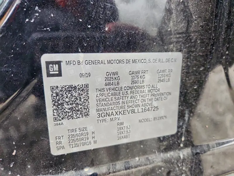 2020 CHEVROLET EQUINOX LT  