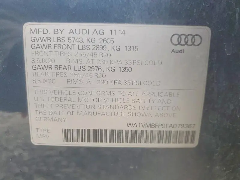 2015 AUDI Q5 TDI PRESTIGE  