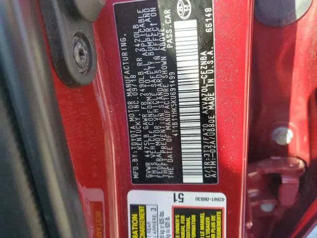 2019 TOYOTA CAMRY L  