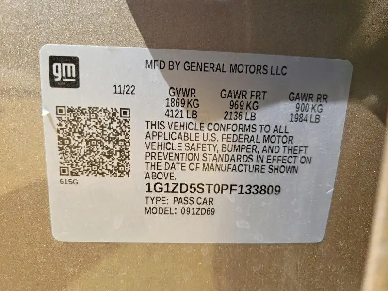2023 CHEVROLET MALIBU LT  