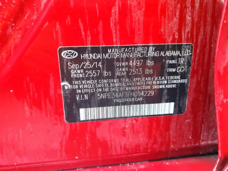 2015 HYUNDAI SONATA SPORT  