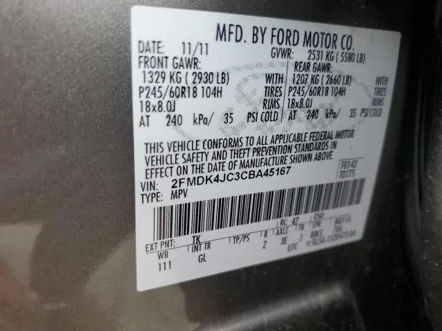 2012 FORD EDGE SEL  