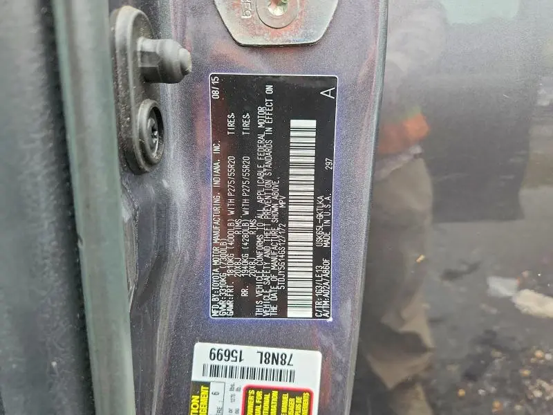 2016 TOYOTA SEQUOIA LIMITED  