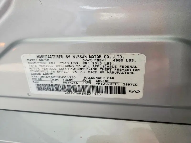 2019 INFINITI Q50 3.0T LUXE  