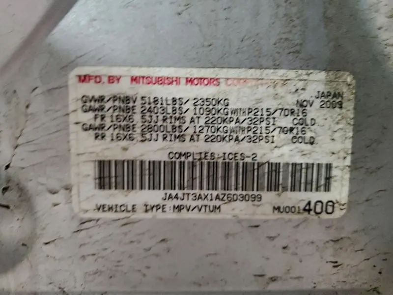 2010 MITSUBISHI OUTLANDER XLS  