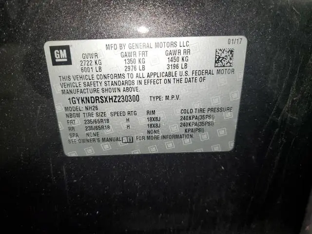 2017 CADILLAC XT5 LUXURY  