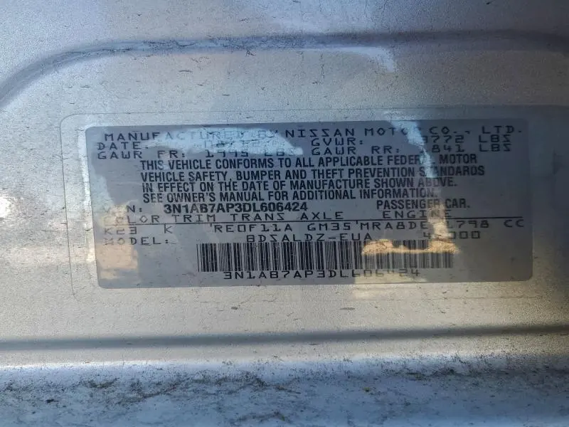 2013 NISSAN SENTRA 4D   