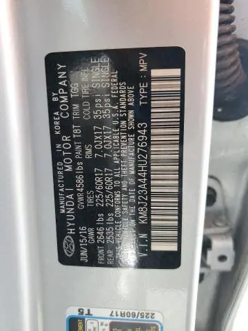 2017 HYUNDAI TUCSON SE  