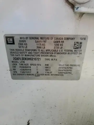 2017 GMC TERRAIN SLE  