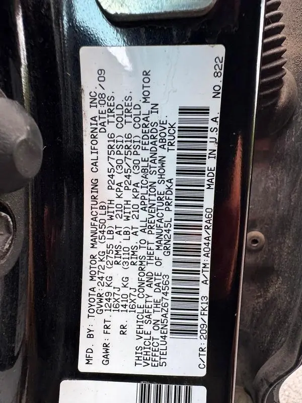 2010 TOYOTA TACOMA V6  