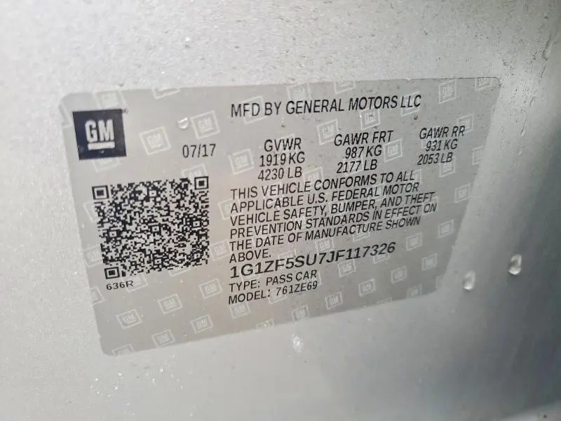 2018 CHEVROLET MALIBU HYBRID  