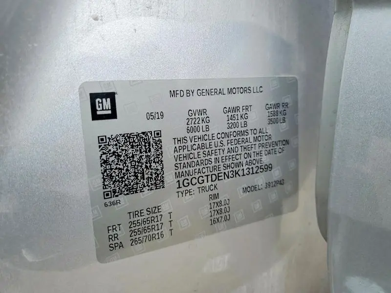 2019 CHEVROLET COLORADO Z71  