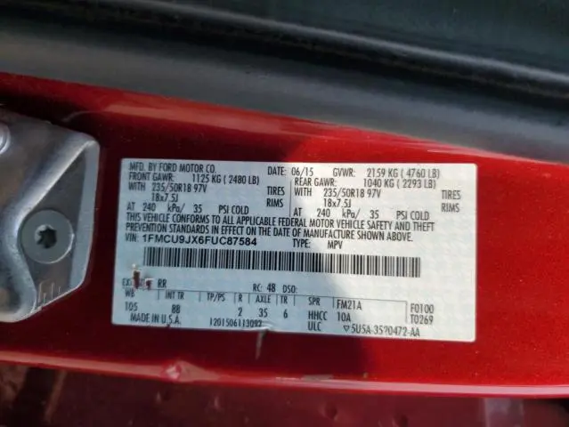 2015 FORD ESCAPE TITANIUM  