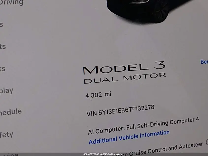 2026 TESLA MODEL 3 PREMIUM ALL-WHEEL DRIVE