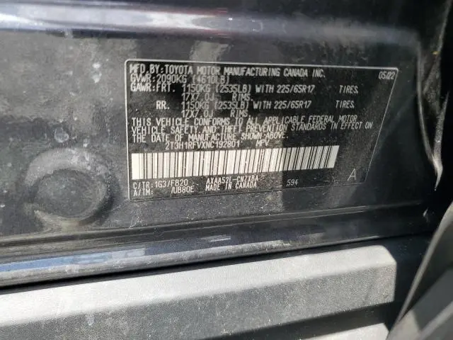 2022 TOYOTA RAV4 LE  