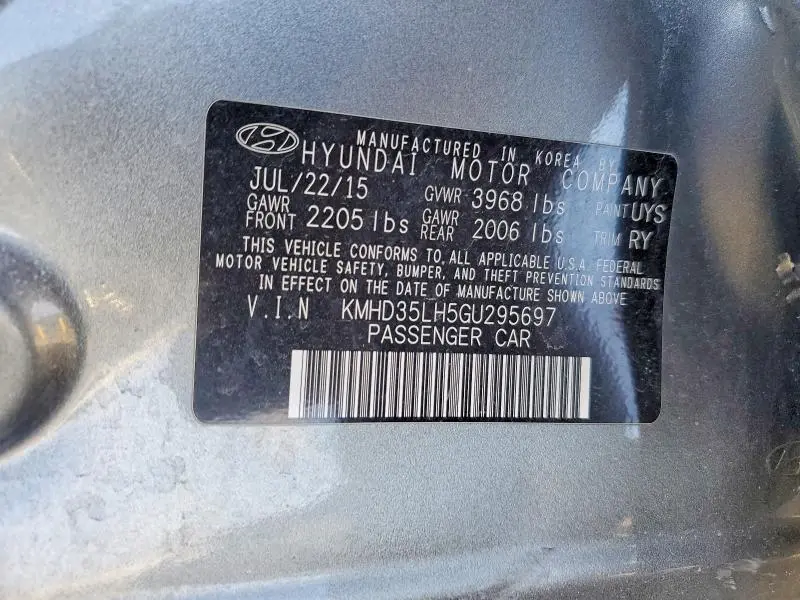 2016 HYUNDAI ELANTRA GT BASE  