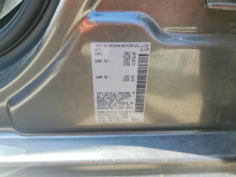 2025 NISSAN ALTIMA SV  